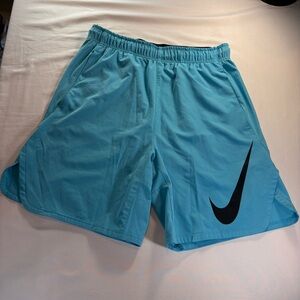 Nike Men's Light Blue Athletic Shorts